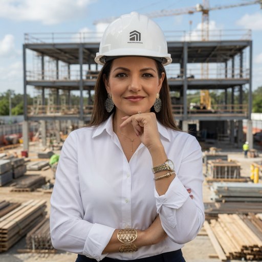 Monica Espinosa, Founder and Principal Engineer of Invivant, on a construction site